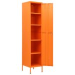 Armoire à casiers Orange 35x46x180 cm Acier – Image 4