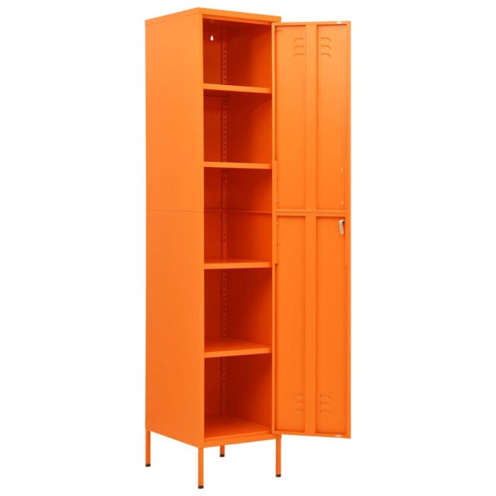 Armoire à casiers Orange 35x46x180 cm Acier – Image 4