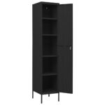 Armoire à casiers Noir 35x46x180 cm Acier – Image 4