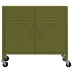 Armoire de rangement Vert olive 60x35x56 cm Acier – Image 2