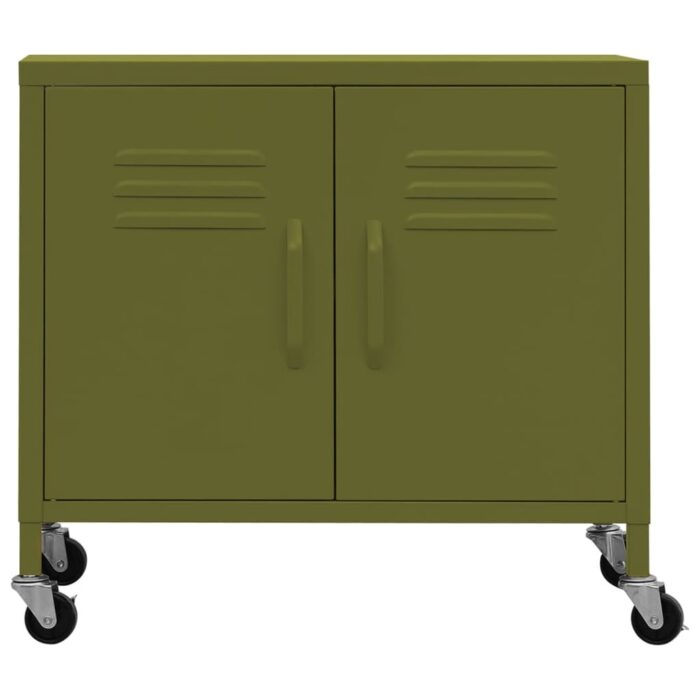 VXL8720286565735_g_en_hd_2.jpg Armoire de rangement Vert olive 60x35x56 cm Acier – Image 2
