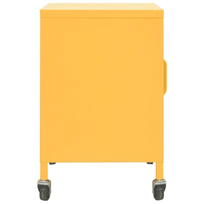 Armoire de rangement Jaune moutarde 60x35x56 cm Acier – Image 3