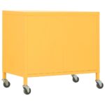 Armoire de rangement Jaune moutarde 60x35x56 cm Acier – Image 4