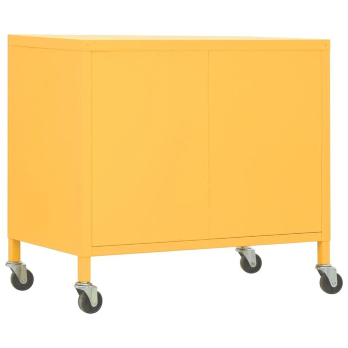 Armoire de rangement Jaune moutarde 60x35x56 cm Acier – Image 4