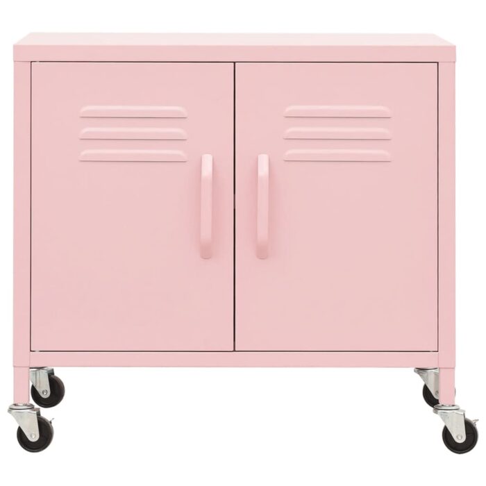 Armoire de rangement Rose 60x35x56 cm Acier – Image 2