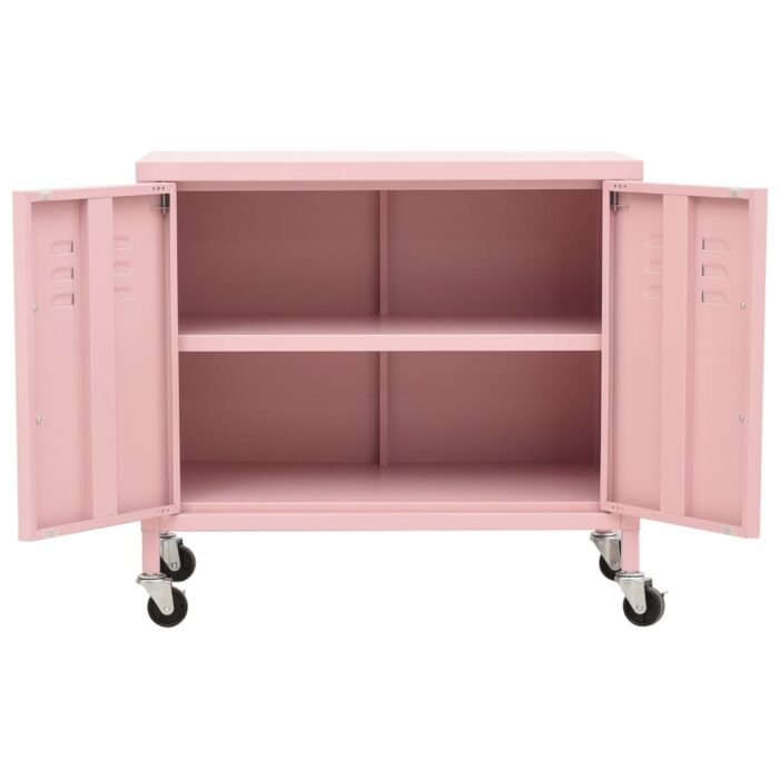 Armoire de rangement Rose 60x35x56 cm Acier – Image 5
