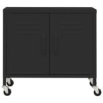 Armoire de rangement Noir 60x35x56 cm Acier – Image 2