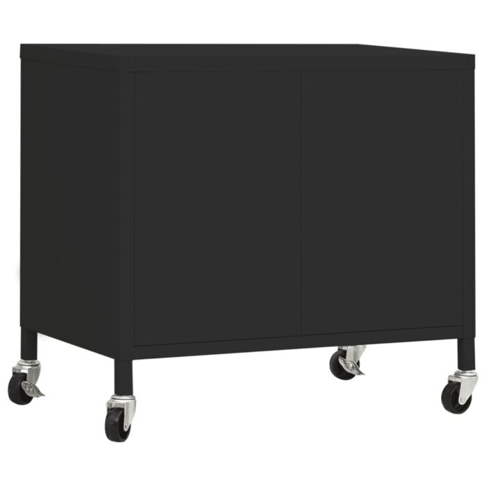 Armoire de rangement Noir 60x35x56 cm Acier – Image 4