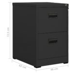 Classeur Anthracite 46x62x72,5 cm Acier – Image 10