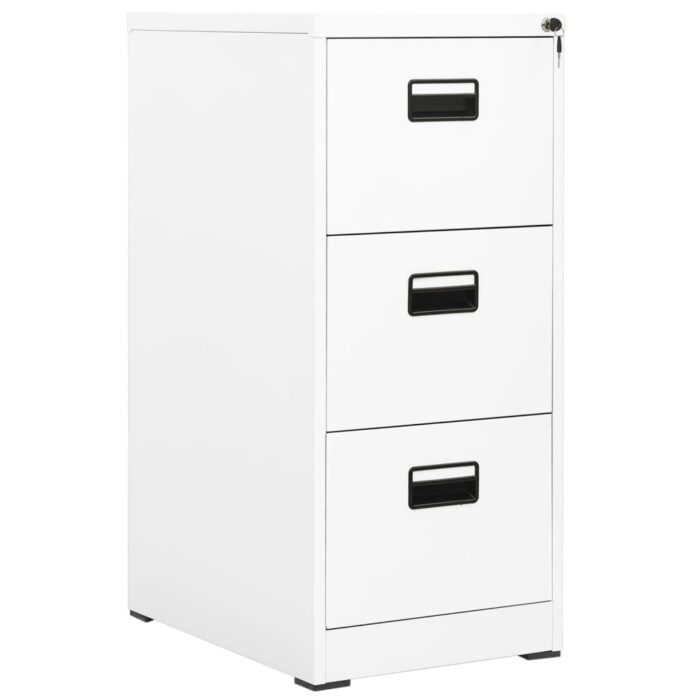 Classeur Blanc 46x62x102,5 cm Acier – Image 1