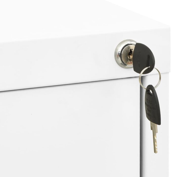 Classeur Blanc 46x62x102,5 cm Acier – Image 7