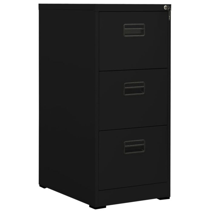 Classeur Noir 46x62x102,5 cm Acier – Image 1