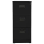 Classeur Noir 46x62x102,5 cm Acier – Image 3