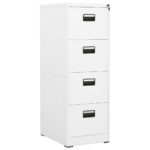 Classeur Blanc 46x62x133 cm Acier