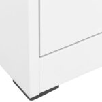 Classeur Blanc 46x62x133 cm Acier – Image 4
