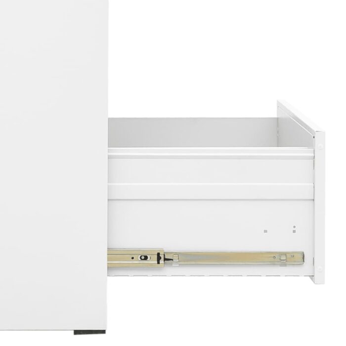 Classeur Blanc 46x62x133 cm Acier – Image 5