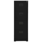 Classeur Noir 46x62x133 cm Acier – Image 3
