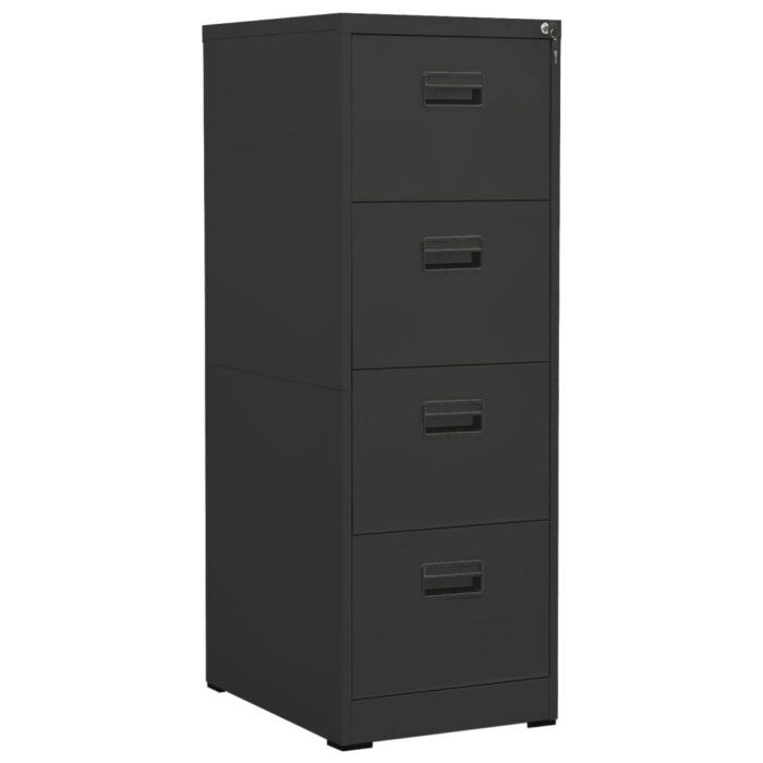 Classeur Anthracite 46x62x133 cm Acier – Image 1
