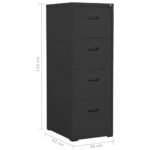 Classeur Anthracite 46x62x133 cm Acier – Image 10