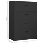 Classeur Anthracite 90x46x134 cm Acier – Image 11