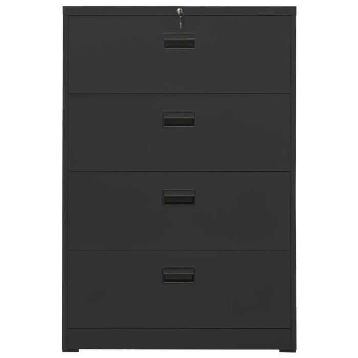 Classeur Anthracite 90x46x134 cm Acier – Image 2