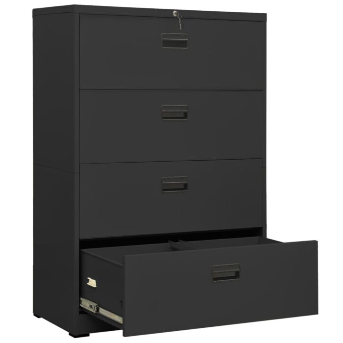 Classeur Anthracite 90x46x134 cm Acier – Image 5