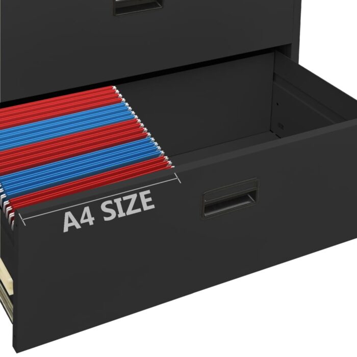 Classeur Anthracite 90x46x134 cm Acier – Image 9