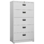 Classeur Gris clair 90x46x164 cm Acier