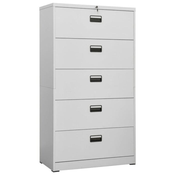 VXL8720286566114_a_en_hd_1.jpg Classeur Gris clair 90x46x164 cm Acier – Image 1
