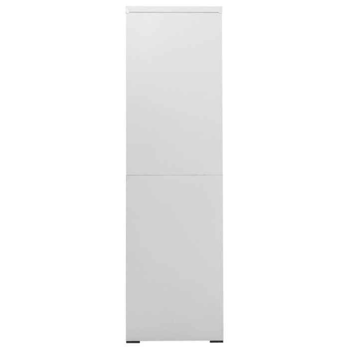 Classeur Gris clair 90x46x164 cm Acier – Image 3