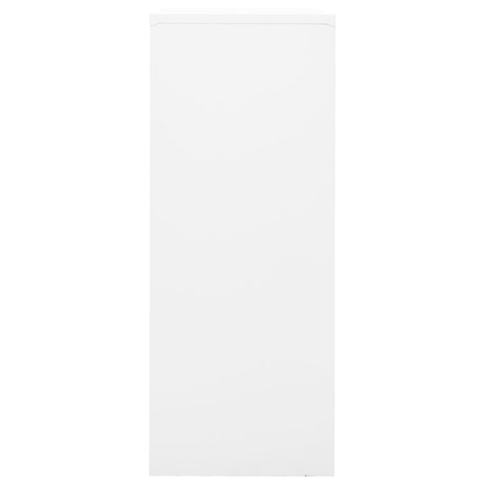 Armoire de bureau Blanc 90x40x102 cm Acier – Image 3