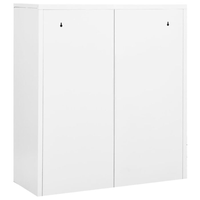 Armoire de bureau Blanc 90x40x102 cm Acier – Image 5
