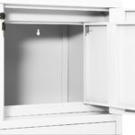 Armoire de bureau Blanc 90x40x102 cm Acier – Image 7