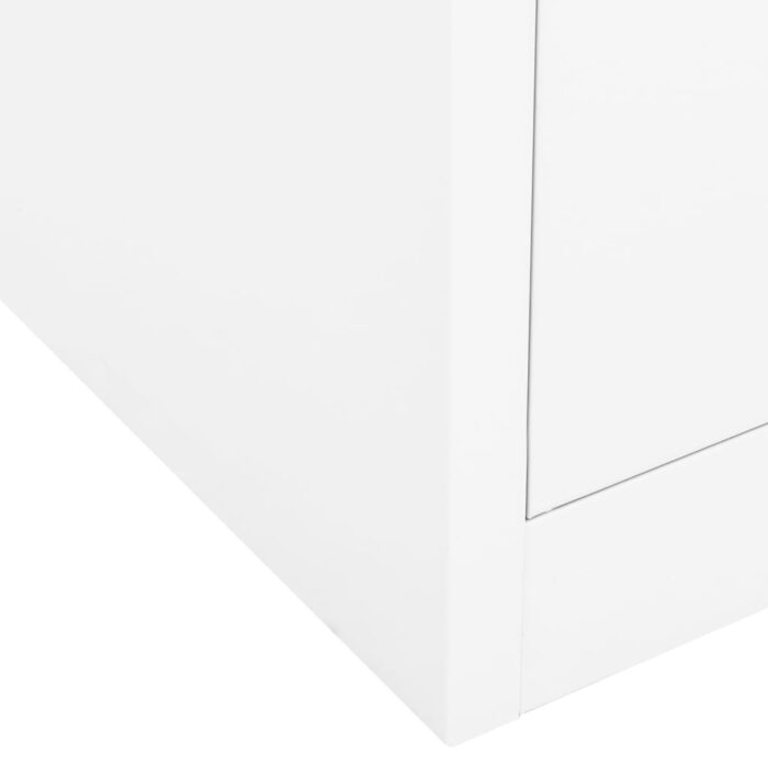Armoire de bureau Blanc 90x40x102 cm Acier – Image 8