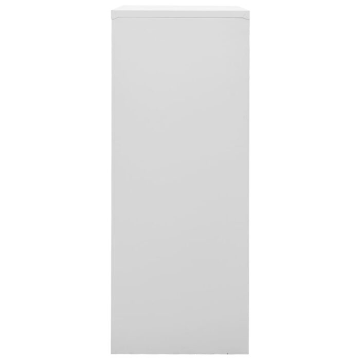 Armoire de bureau Gris clair 90x40x102 cm Acier – Image 3