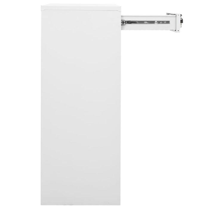 Armoire de bureau Blanc 90x40x102 cm Acier – Image 6