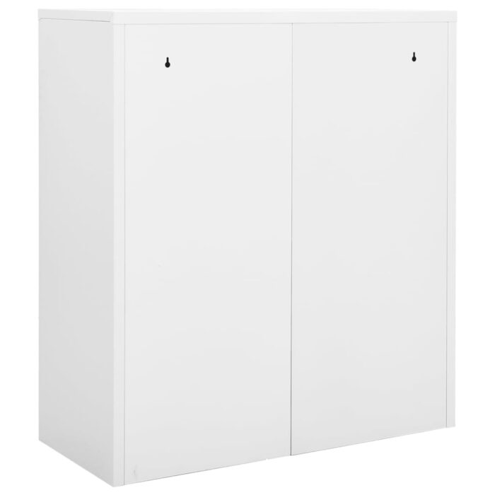 Armoire de bureau Blanc 90x40x102 cm Acier – Image 7