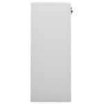 Armoire de bureau Gris clair 90x40x102 cm Acier – Image 5