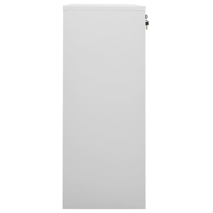 Armoire de bureau Gris clair 90x40x102 cm Acier – Image 5
