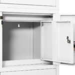 Armoire de bureau Blanc 90x40x180 cm Acier – Image 7