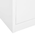 Armoire de bureau Blanc 90x40x180 cm Acier – Image 8