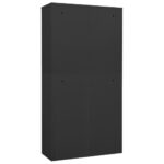 Armoire de bureau Anthracite 90x40x180 cm Acier – Image 5