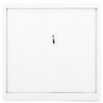 Armoire à portes coulissantes Blanc 90x40x90 cm Acier – Image 3