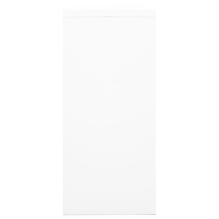 Armoire à portes coulissantes Blanc 90x40x90 cm Acier – Image 4