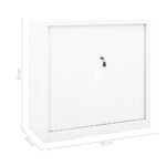 Armoire à portes coulissantes Blanc 90x40x90 cm Acier – Image 8