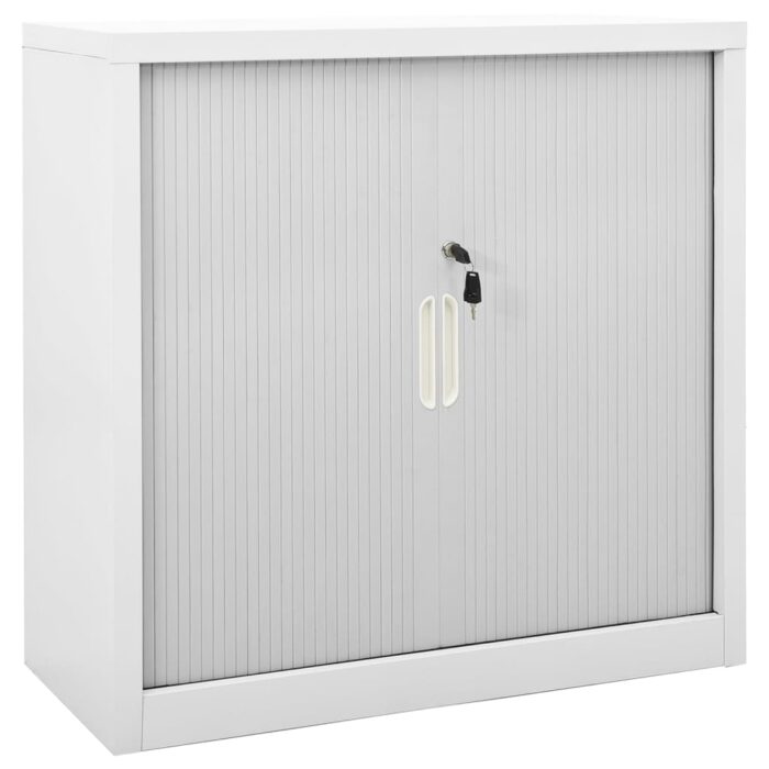Armoire à portes coulissantes Gris 90x40x90 cm Acier – Image 1