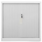 Armoire à portes coulissantes Gris 90x40x90 cm Acier – Image 3