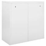 Armoire à portes coulissantes Gris 90x40x90 cm Acier – Image 5
