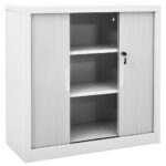 Armoire à portes coulissantes Gris 90x40x90 cm Acier – Image 6