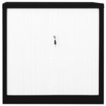 Armoire à portes coulissantes Noir 90x40x90 cm Acier – Image 3